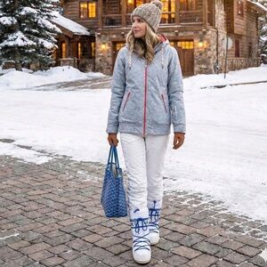 Roxy Women's Gray and Pink Ski Jacket